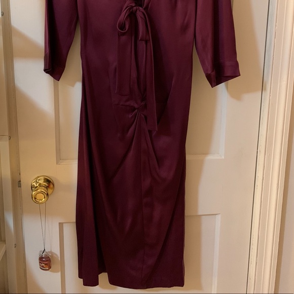 Hugo Boss silk purple deep Vneck dress size 4 - Picture 5 of 5